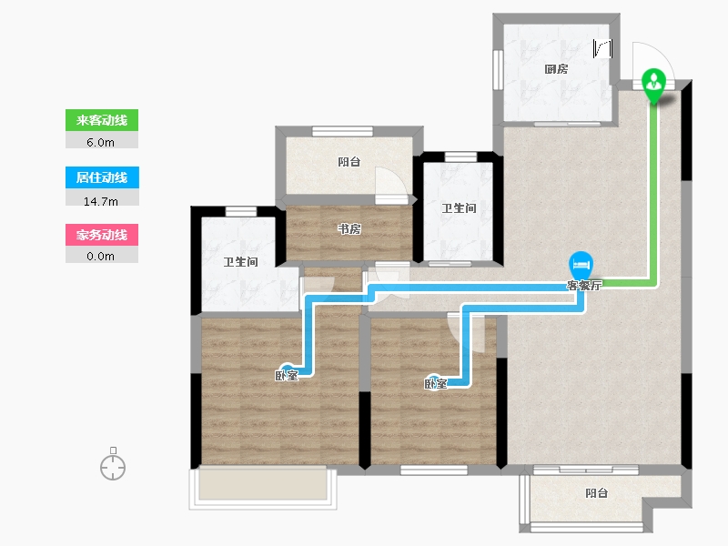 湖南省-郴州市-郴州中梁首府-93.00-户型库-动静线