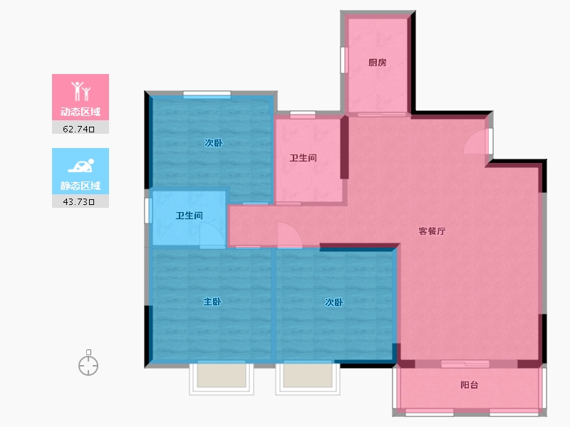 湖南省-常德市-紫晶城-96.32-户型库-动静分区