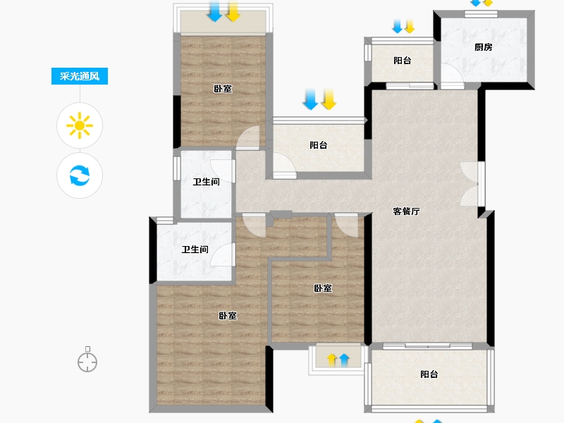 广东省-深圳市-山语海-110.32-户型库-采光通风