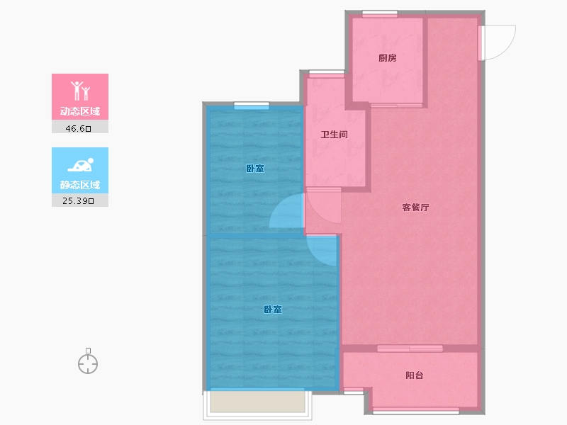 浙江省-嘉兴市-佳源珑府-66.00-户型库-动静分区