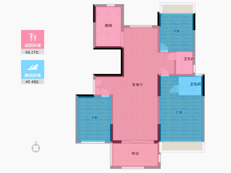 河南省-周口市-大唐·华龙门-103.30-户型库-动静分区