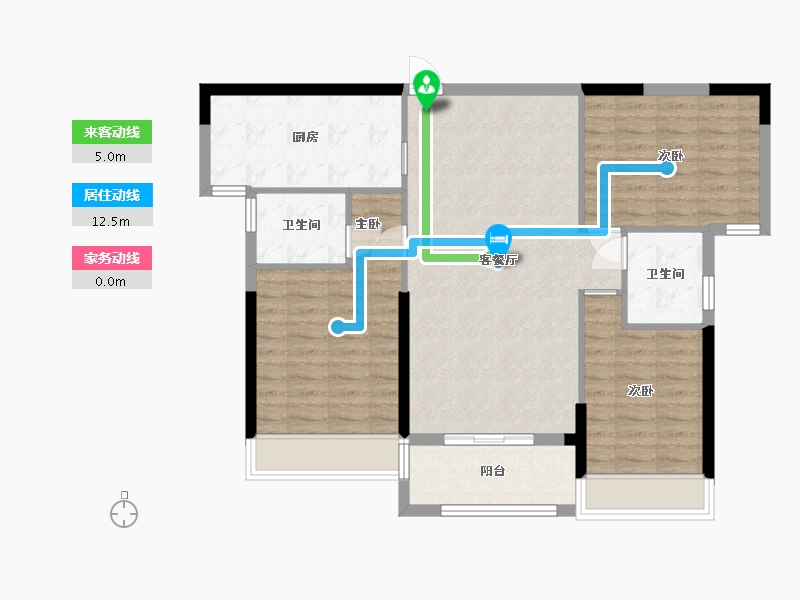 湖南省-常德市-福捷·华中城-96.30-户型库-动静线