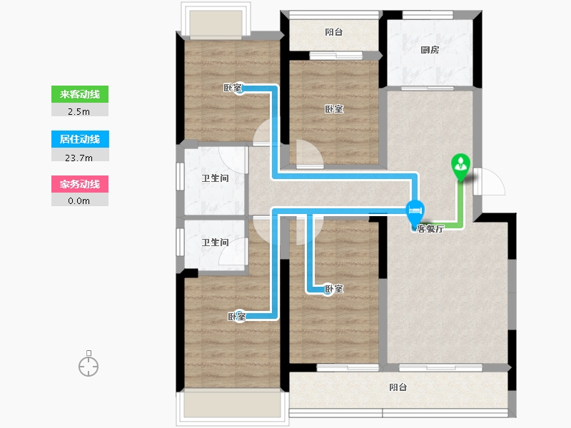 广东省-深圳市-鹏华世家华府-87.38-户型库-动静线