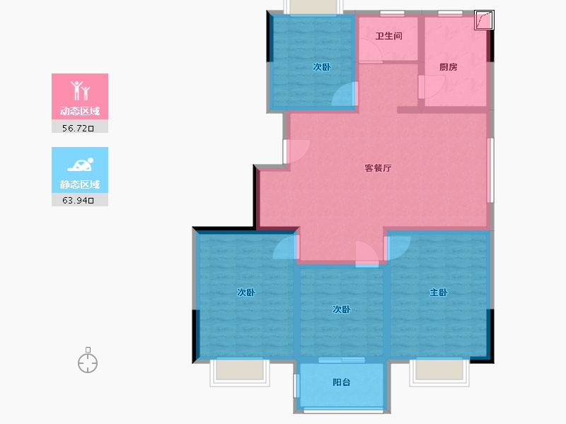 河南省-周口市-豫府花园-108.00-户型库-动静分区