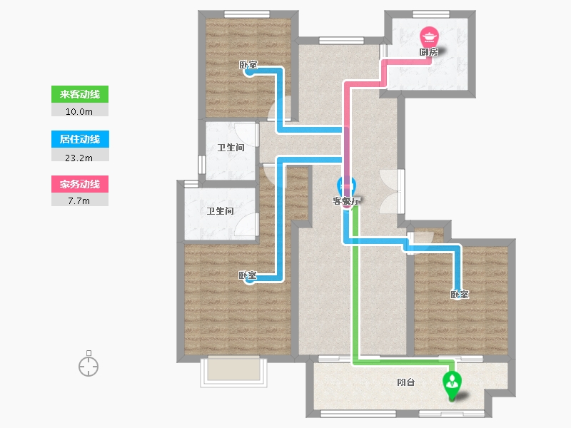 江苏省-南通市-中梁首府-102.36-户型库-动静线