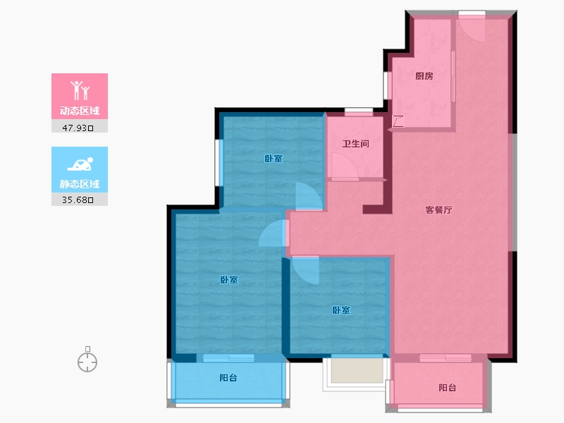 湖北省-武汉市-中国中铁金桥璟园-74.10-户型库-动静分区