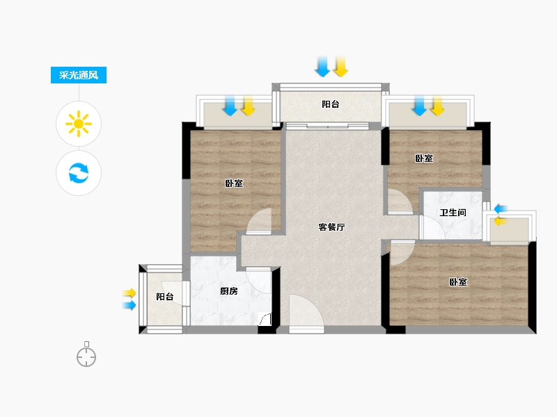 广东省-清远市-恒福山湖峰境-62.01-户型库-采光通风