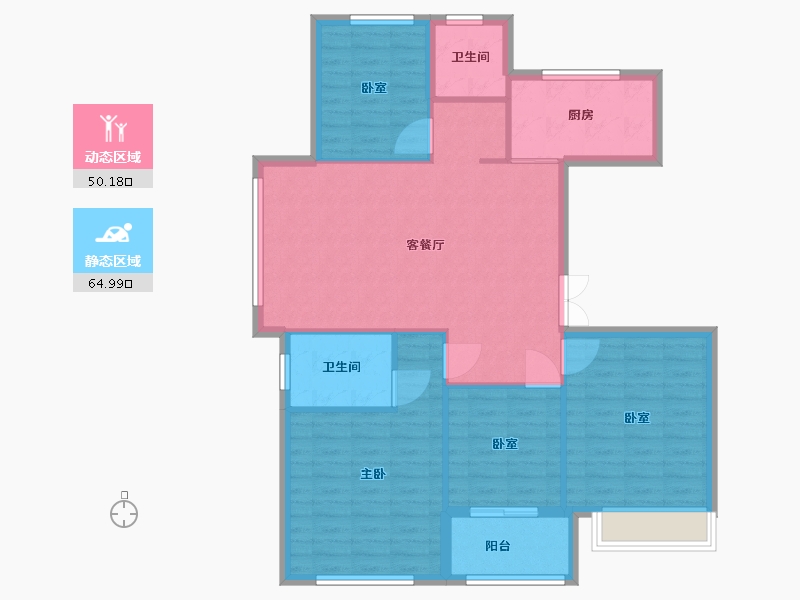 浙江省-嘉兴市-佳源珑府-105.00-户型库-动静分区