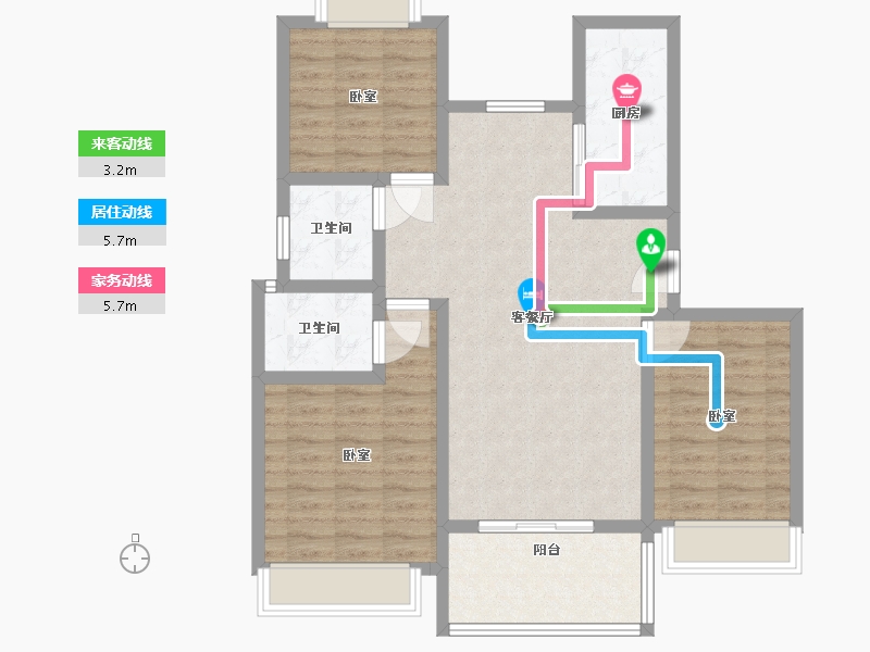 河南省-周口市-信诚清华园-90.00-户型库-动静线