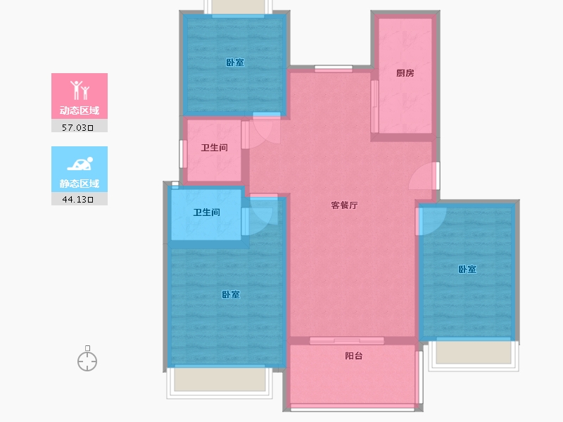 河南省-周口市-信诚清华园-90.00-户型库-动静分区