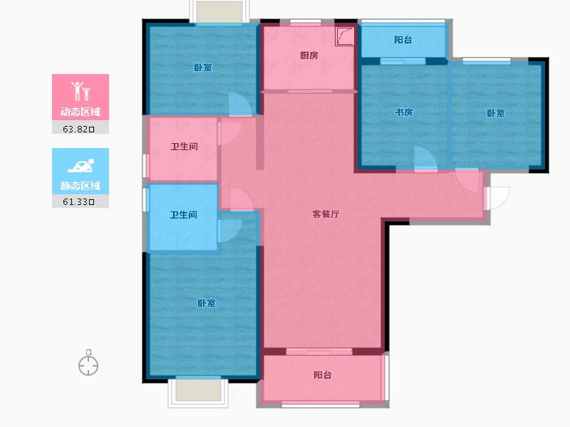 湖北省-武汉市-花样年花好园-112.00-户型库-动静分区