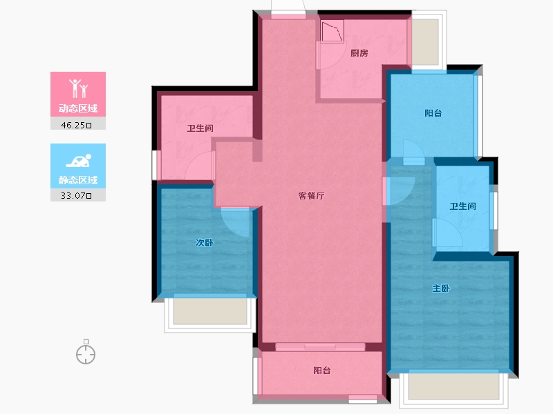 广东省-深圳市-朗泓龙园大观-69.20-户型库-动静分区