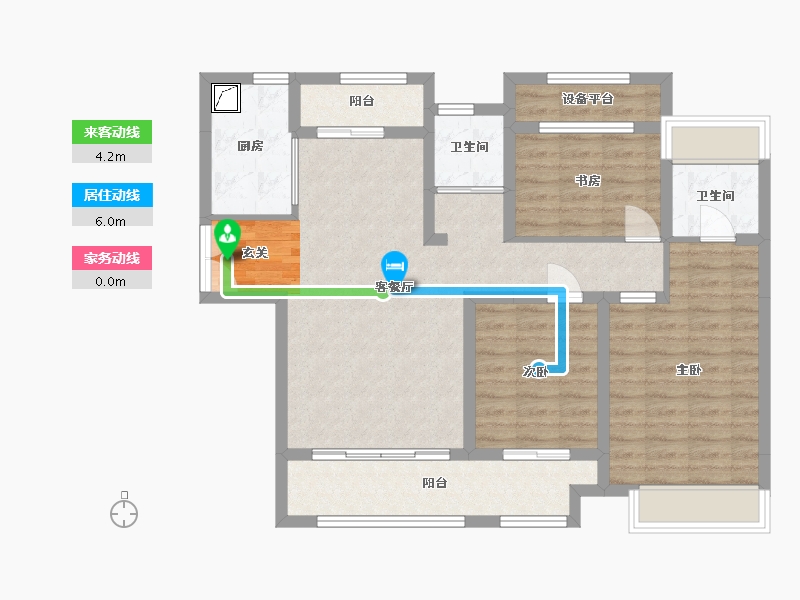 湖南省-常德市-中建·生态智慧城-94.37-户型库-动静线