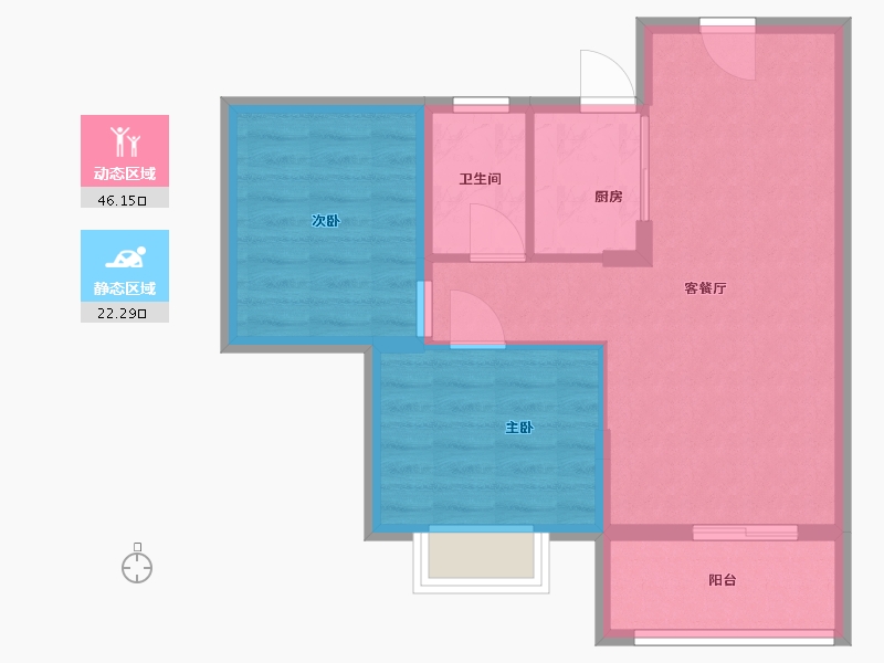 湖南省-张家界市-宝居世纪新城-61.50-户型库-动静分区