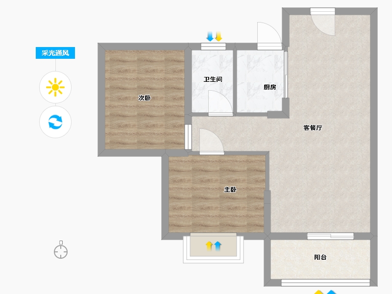 湖南省-张家界市-宝居世纪新城-61.50-户型库-采光通风