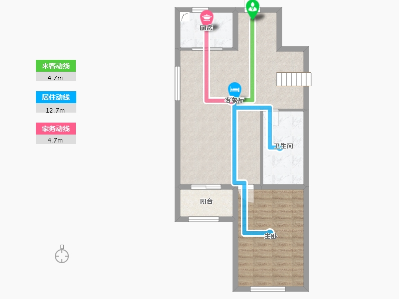 河北省-保定市-鸿坤理想尔湾-68.68-户型库-动静线