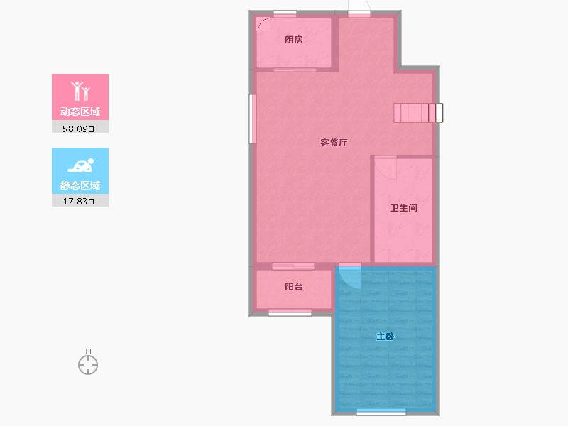 河北省-保定市-鸿坤理想尔湾-68.68-户型库-动静分区