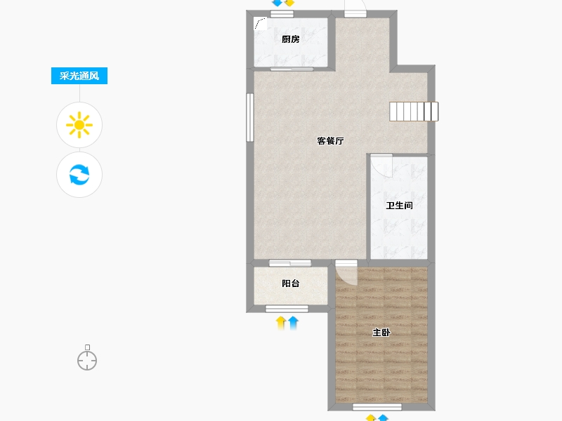 河北省-保定市-鸿坤理想尔湾-68.68-户型库-采光通风