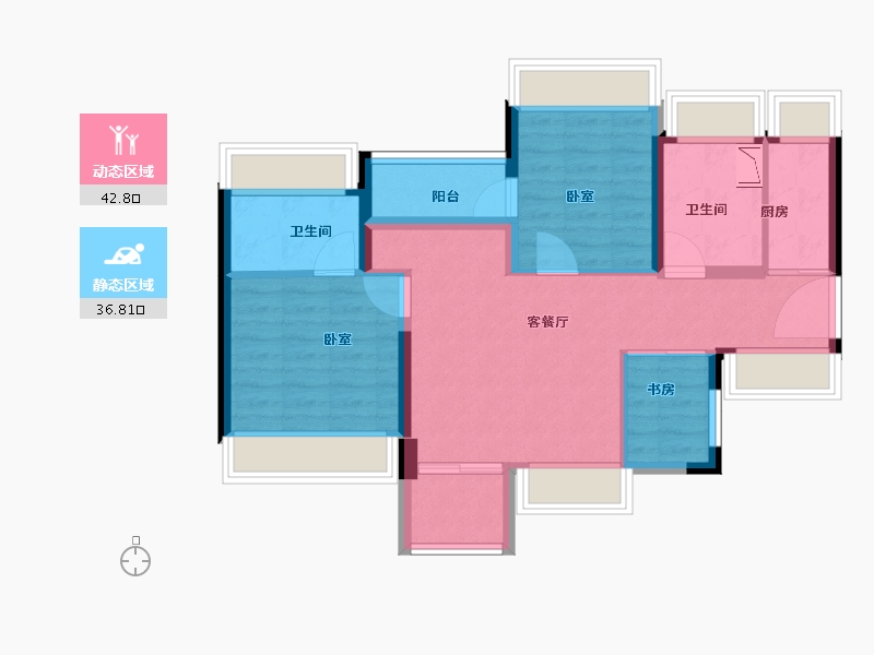 广东省-深圳市-天玑公馆-70.00-户型库-动静分区