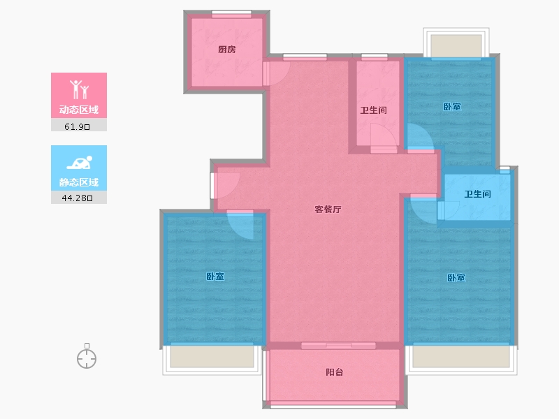 河南省-周口市-信诚清华园-94.25-户型库-动静分区