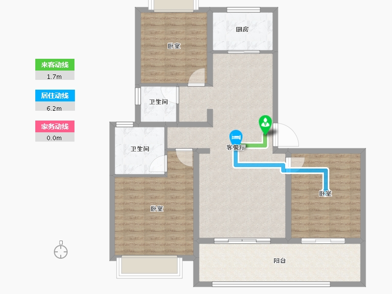 江苏省-南通市-中南世纪花城-103.00-户型库-动静线