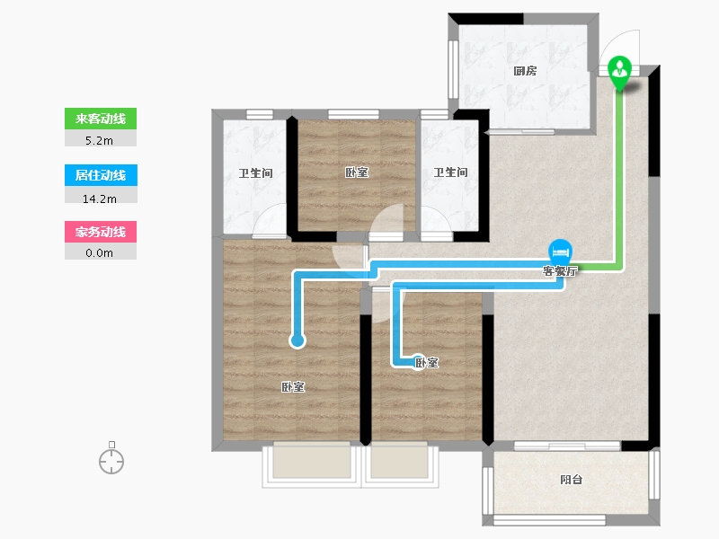 湖南省-长沙市-大汉汉府-81.05-户型库-动静线