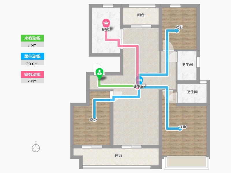 河南省-周口市-希尔顿逸林府-102.00-户型库-动静线