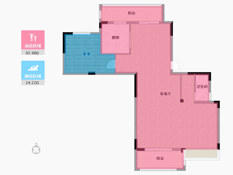 湖南省-岳阳市-保利·中央公园-98.14-户型库-动静分区