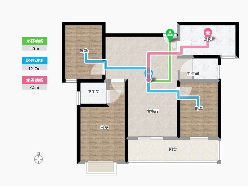 河南省-信阳市-新时代广场-103.20-户型库-动静线