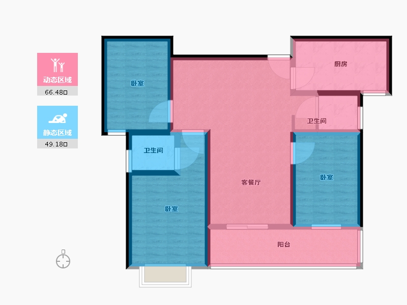 河南省-信阳市-新时代广场-103.20-户型库-动静分区