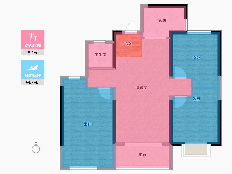 福建省-福州市-平潭正荣府·观邸-84.00-户型库-动静分区