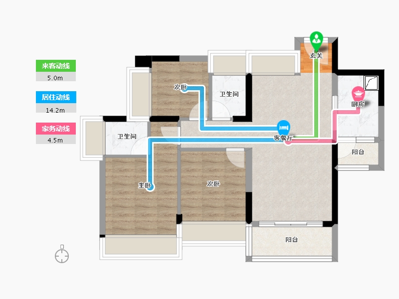 广东省-惠州市-星河荣域-71.25-户型库-动静线