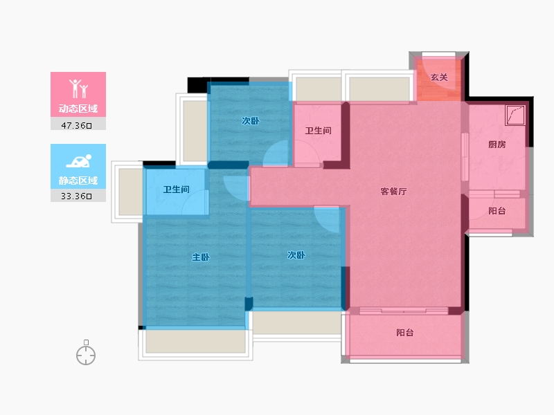 广东省-惠州市-星河荣域-71.25-户型库-动静分区