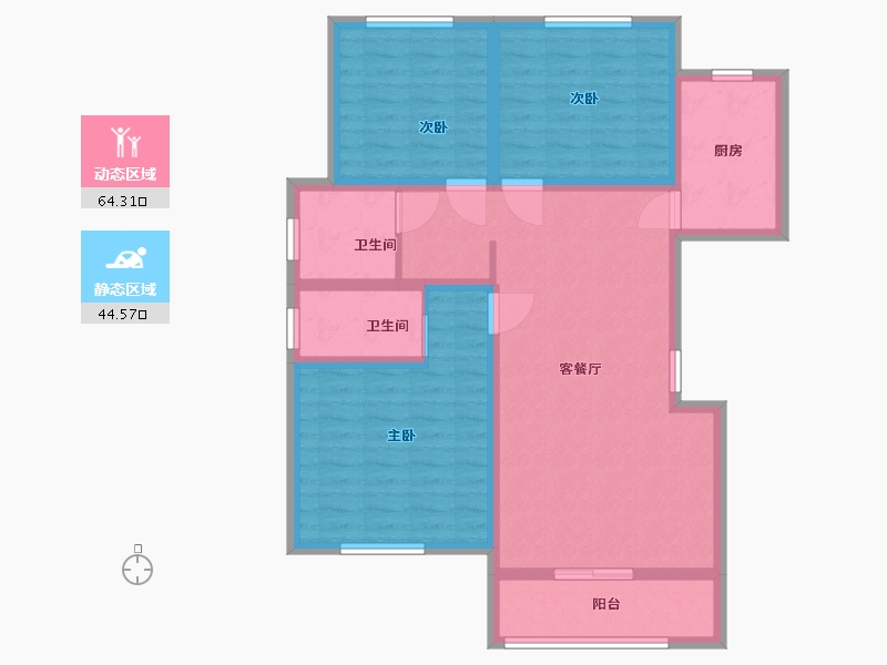 河南省-周口市-周口万正世家-96.90-户型库-动静分区