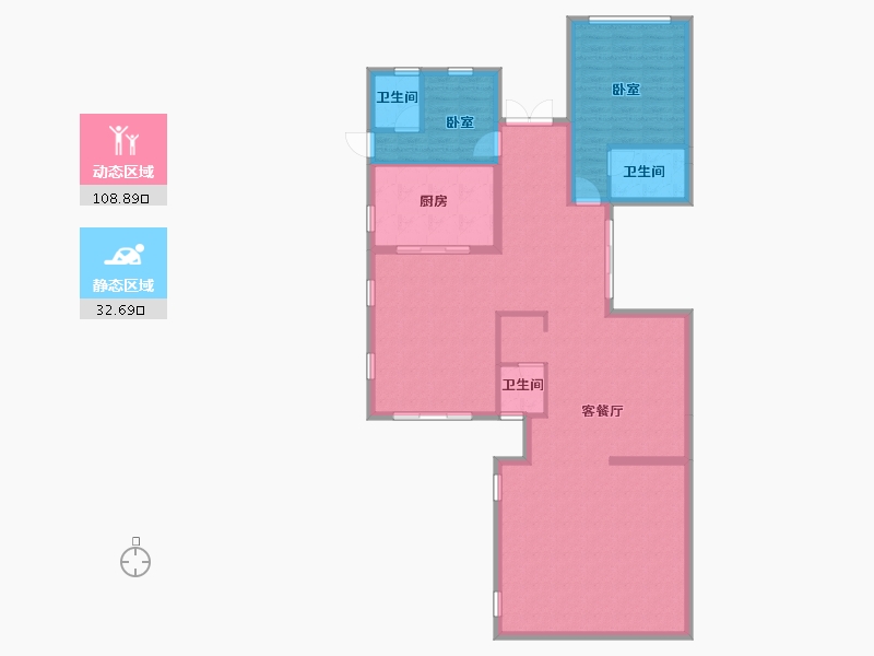 广东省-广州市-珠光流溪御景-130.76-户型库-动静分区