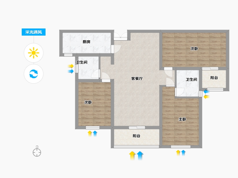 河南省-周口市-周口万正世家-93.80-户型库-采光通风