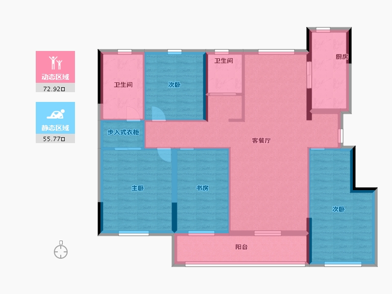 山东省-烟台市-金地格林郡-116.00-户型库-动静分区