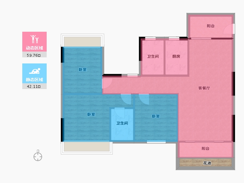 湖南省-衡阳市-瓏湾国际-95.11-户型库-动静分区