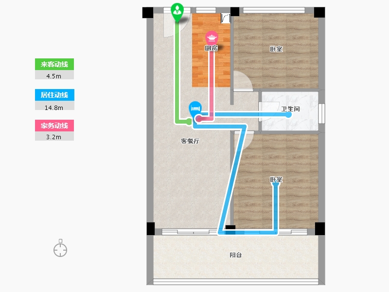 广东省-阳江市-碧桂园月亮湾-68.93-户型库-动静线