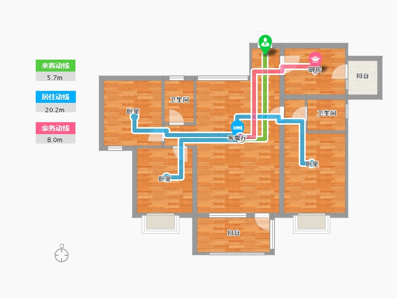 河北省-承德市-碧桂园观澜-100.11-户型库-动静线