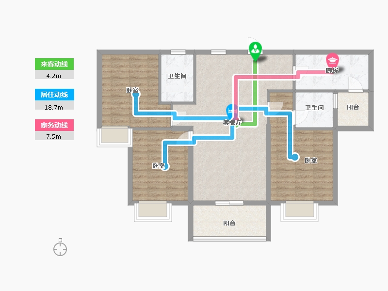 广东省-汕尾市-陆丰碧桂园陆城壹号-94.00-户型库-动静线