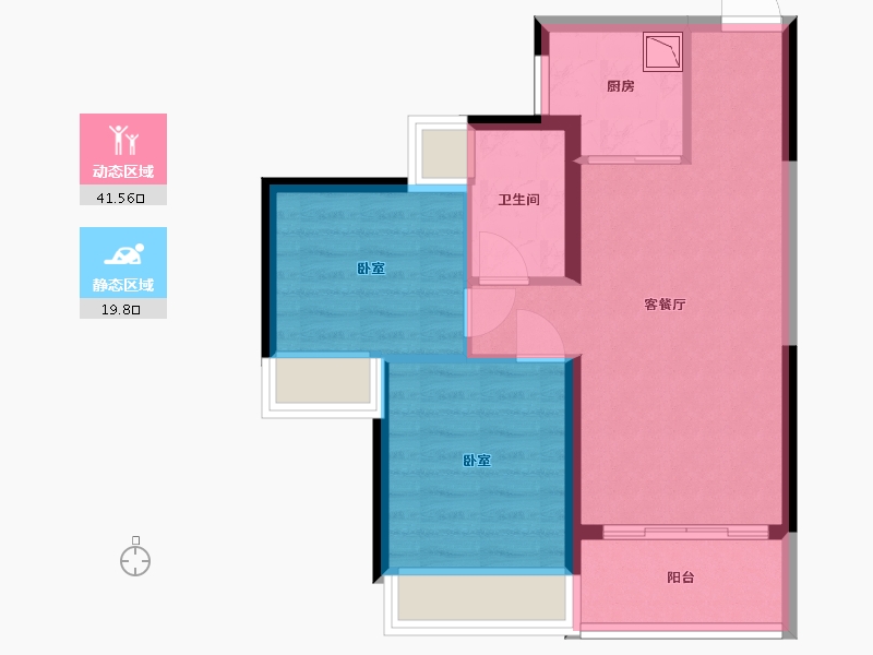 广东省-深圳市-特发天鹅湖畔-54.37-户型库-动静分区