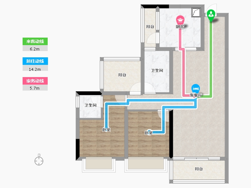 广东省-东莞市-中熙君墅湾-84.71-户型库-动静线