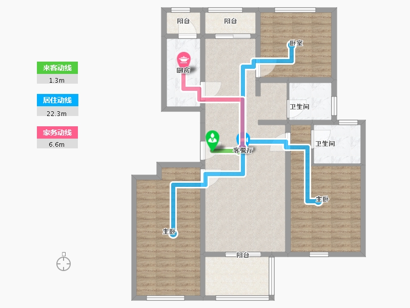 江苏省-苏州市-巴黎春天-113.01-户型库-动静线