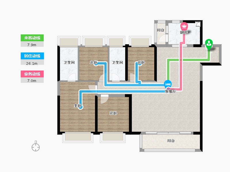 云南省-昆明市-中海寰宇天下-133.02-户型库-动静线