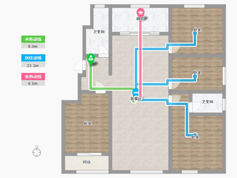 山东省-淄博市-西城华府-129.43-户型库-动静线