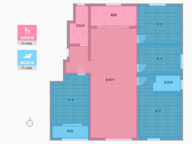 山东省-淄博市-西城华府-129.43-户型库-动静分区