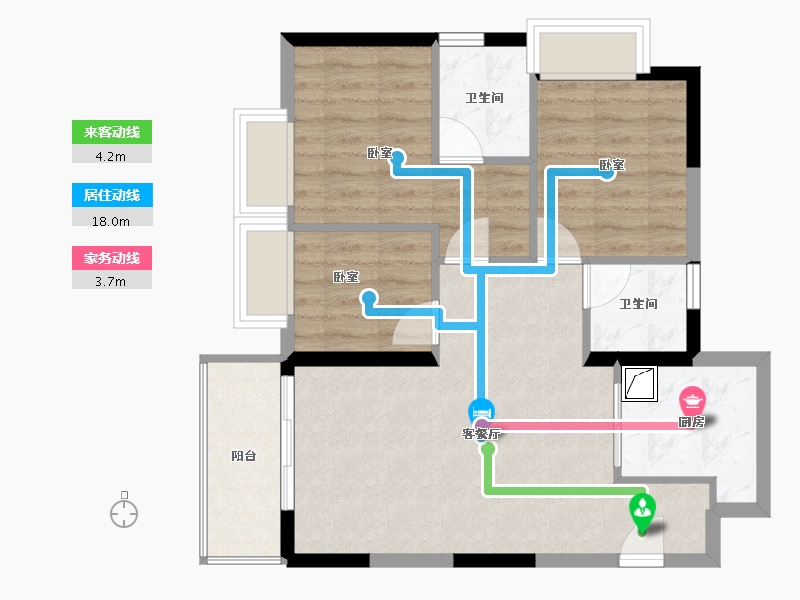 广东省-东莞市-中天·悦府　-67.12-户型库-动静线