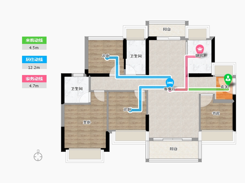 广东省-惠州市-昊翔源壹城中心-89.46-户型库-动静线