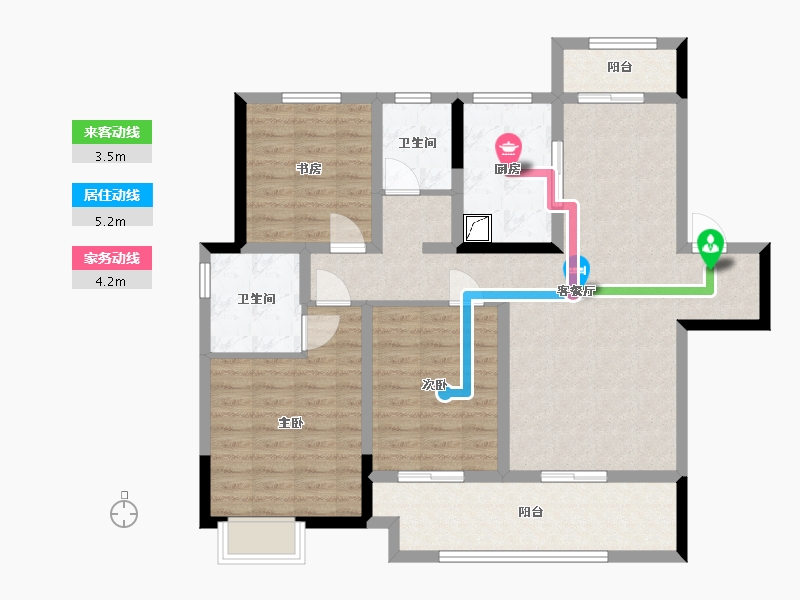 河南省-周口市-淮阳建业城二期-102.00-户型库-动静线